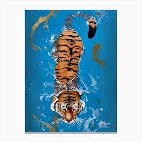 Tiger In Water 1 Canvas Print
