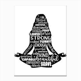 Yogi Yoga Canvas Print