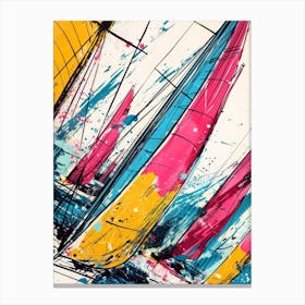 Sailboats 3 sport Canvas Print