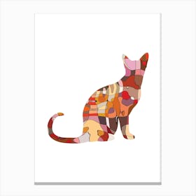 Abstract Cat Canvas Print