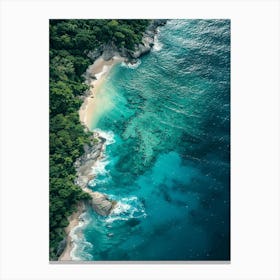 Aerial View Of A Beach Canvas Print