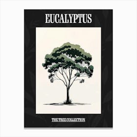 Eucalyptus Tree Pixel Illustration 2 Poster Canvas Print