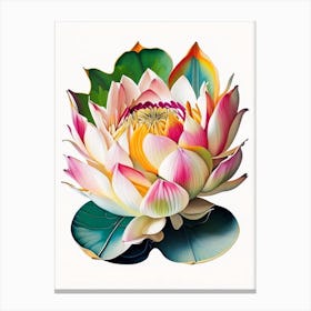 Giant Lotus Decoupage 3 Canvas Print