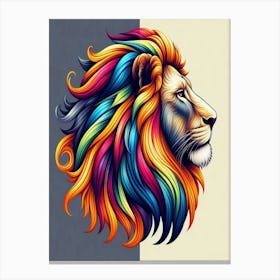 Colorful Lion 4 Canvas Print