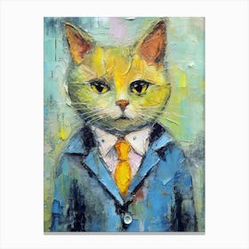 Vogue Whiskers; A Cat Oil Brushed Tale Canvas Print