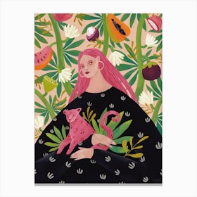 Tropical Lady Canvas Print