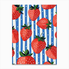 Strawberries Fruit Summer Illustration 1 Canvas Print