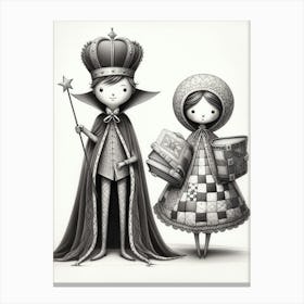 Little King And Little Queen Canvas Print