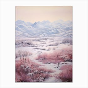 Dreamy Winter Painting Denali National Park United States 2 Canvas Print