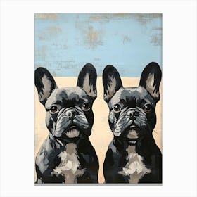 Minimal Frenchie 5 Canvas Print