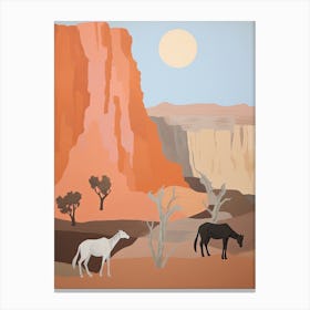 Kyzylkum Desert   Asia (Kazakhstan And Uzbekistan), Contemporary Abstract Illustration 2 Canvas Print