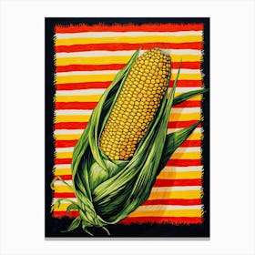 Corn Summer Illustration 3 Canvas Print