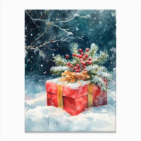 Christmas Gift Box Canvas Print