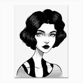 Black And White Drawing Canvas Print