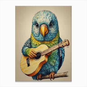 Parrot Playing Guitar 2 Canvas Print