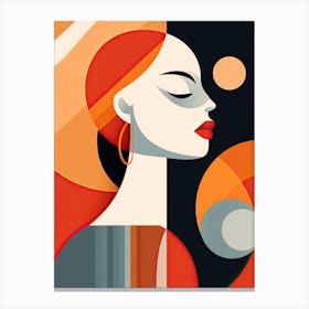 Abstract Woman'S Face Canvas Print