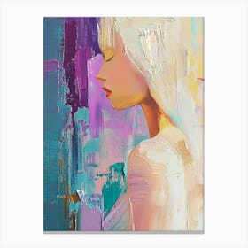 'Love' Girl Abstract Art Canvas Print