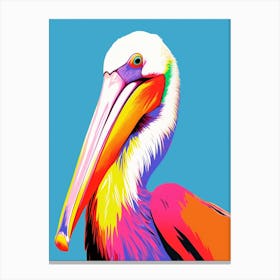 Andy Warhol Style Bird Pelican Canvas Print