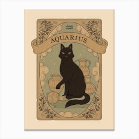 Cats Astrology Aquarius Canvas Print