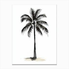 Palm Tree Pixel Illustration 4 Canvas Print