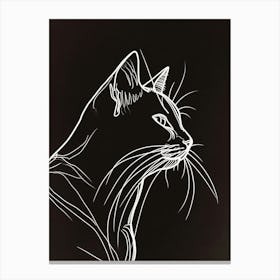 Colorpoint Shorthair Cat Minimalist Illustration 1 Canvas Print
