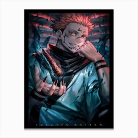 Sukuna Jujutsu Kaisen Anime Poster 1 Canvas Print