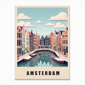 Amsterdam City Low Poly (7) 1 Canvas Print