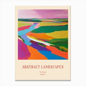 Colourful Abstract The Broads England 3 Poster Canvas Print