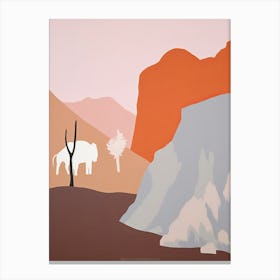 Thar Desert   Asia (India And Pakistan), Contemporary Abstract Illustration 1 Canvas Print