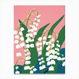 Lilies Of The Valley Flower Big Bold Illustration 1 Canvas Print
