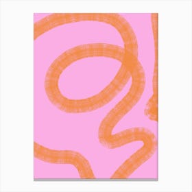 Abstract Pink and Orange Canvas Print