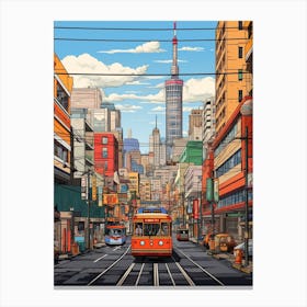 Johannesburg Pixel Art 1 Canvas Print