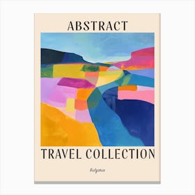 Abstract Travel Collection Poster Bulgaria 3 Canvas Print