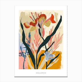 Colourful Flower Illustration Poster Gaillardia 1 Canvas Print
