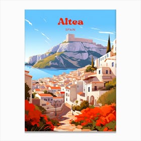 Altea Spain Travel Art Canvas Print