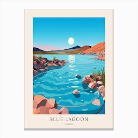 Blue Lagoon, Iceland 2 Midcentury Modern Pool Poster Canvas Print