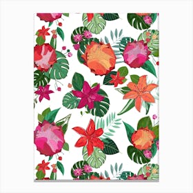 Protea Lily Tropical Canvas Print