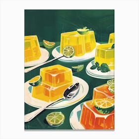 Orange Jelly Retro Advertisement Style 1 Canvas Print