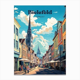 Bielefeld Germany Street view Travel Illustration Canvas Print