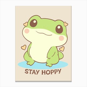 Stay Happy Frog Canvas Print