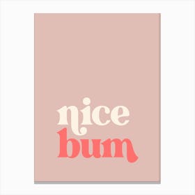 Nice Bum - Pink Bathroom Canvas Print