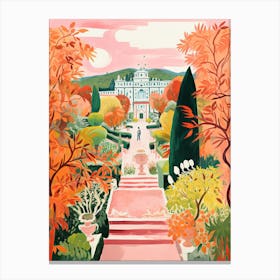Villa Lante, Italy In Autumn Fall Illustration 0 Canvas Print