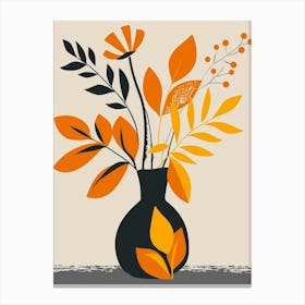 Autumn Leaves In A Vase 3 Canvas Print