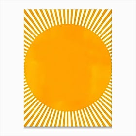 Abstract Yellow Sun Rays Canvas Print