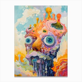 Alien Head PSychedelic Canvas Print