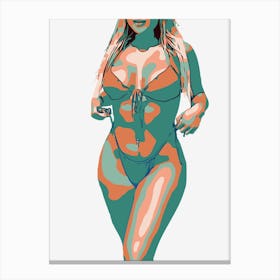 Abstract Geometric Sexy Woman (15) Canvas Print