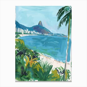 Travel Poster Happy Places Rio De Janeiro 3 Canvas Print