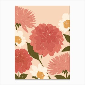 Dahlias Canvas Print