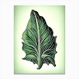 Comfrey Leaf Vintage Botanical 1 Canvas Print