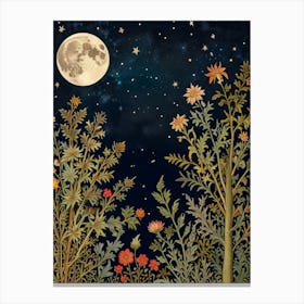 Night In The Garden Style William Morris 1 Canvas Print